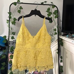 Floral yellow tank top